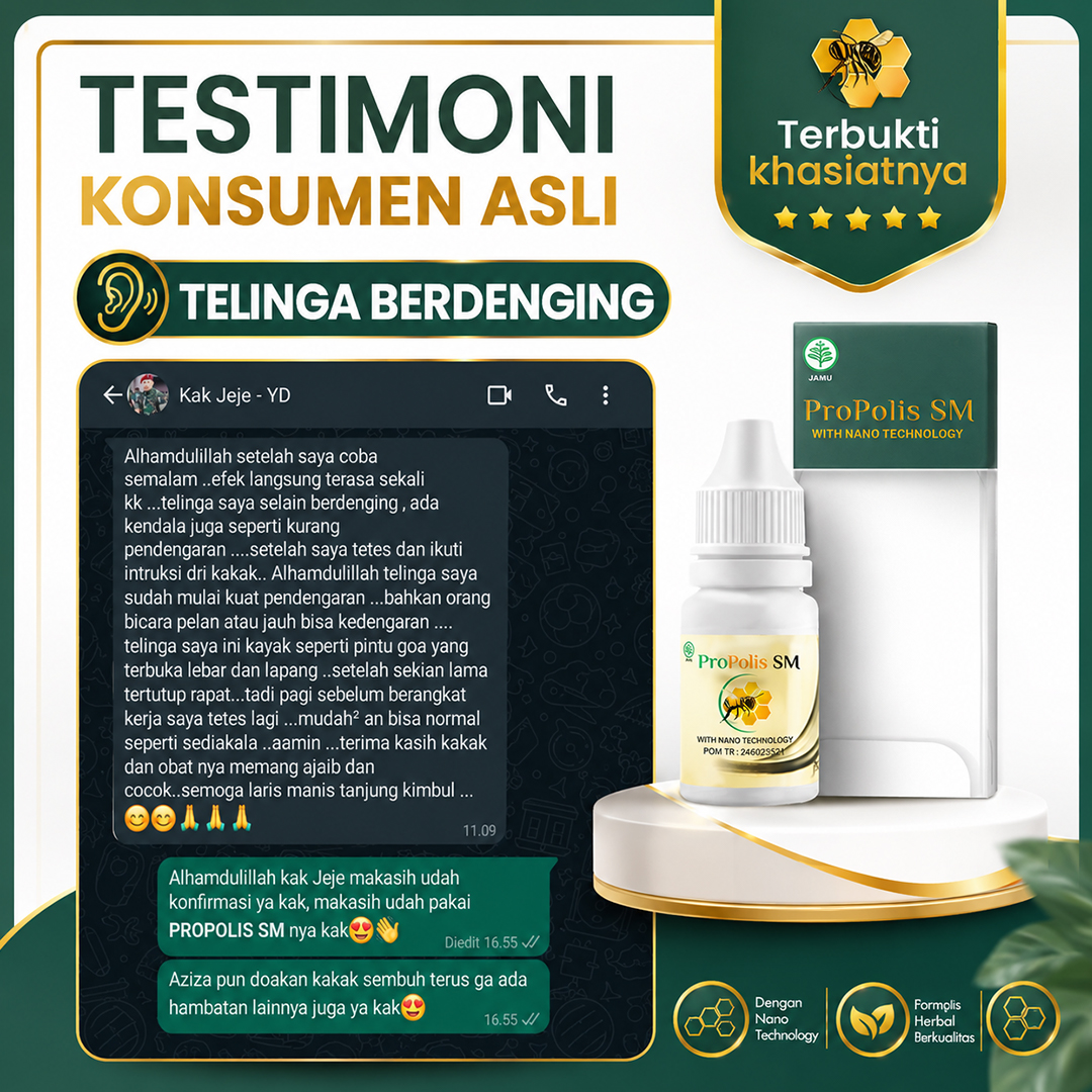 Propolis Sm Tetes - Membantu Telinga Tersumbat Keluar Cairan Bau Berdengung Untuk Anak Dan Dewasa Isi 6ml Perbotol 8