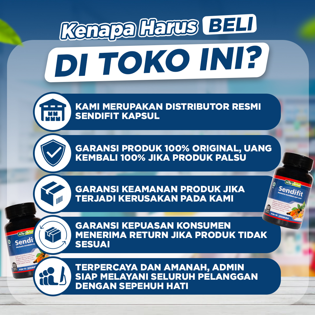 SendiFit Original - Herbal Asam Urat Rematik Sakit Lutut Nyeri Sendi Rematik Isi 50 Kapsul 3